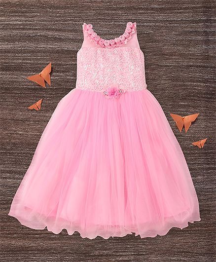 M'Princess Flower Design Gown - Pink