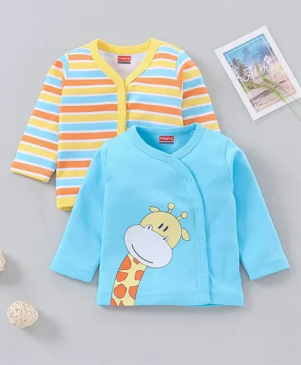 Babyhug Full Sleeves Vest Pack of 2 - Multicolor