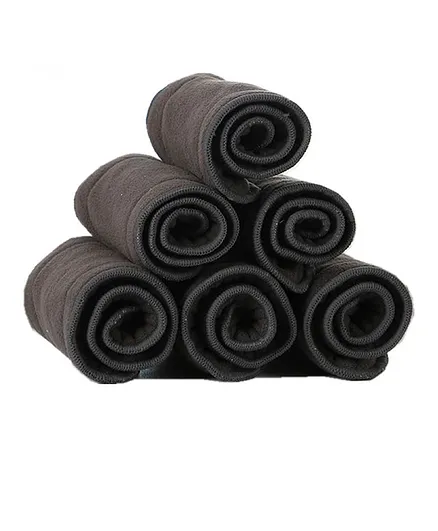 Longlife Baby Diaper Insert Pad Pack of 6 - Black