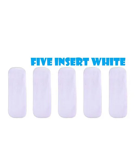 Longlife Baby Diaper Insert Pad Pack of 5 - White