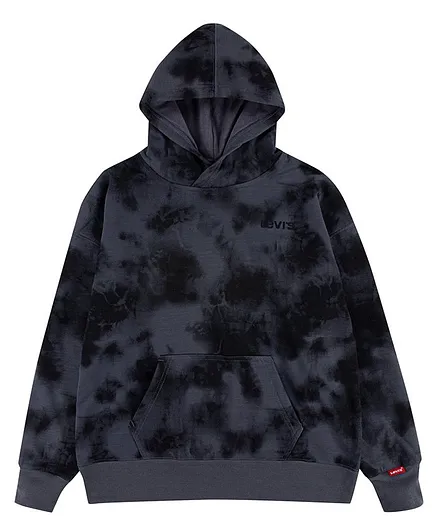 Levi's Full Sleeves Tie Dye Hoodie - Grey