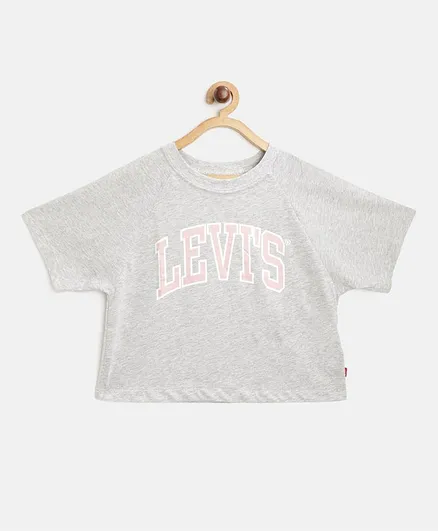 Levi's® Big S-XL Short Sleeves Cropped Tee - Light Grey