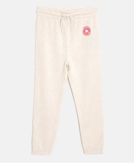 Converse Full Length Brand Patch High Rise Joggers - Off White