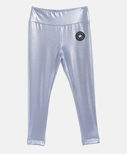 Converse Full Length High Rise Foil Leggings - Blue