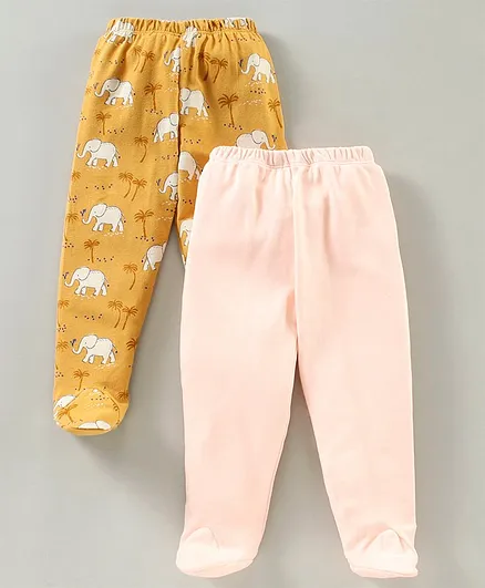 Ben Benny Bootie Leggings Pack Of 2 - Yellow Pink