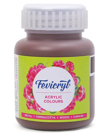 Fevicryl Acrylic Color Dark Brown - 100 ml
