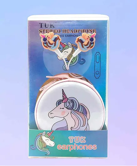 Spiky Wired Earphone Unicorn - White