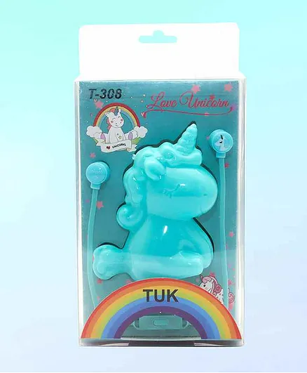 Spiky Unicorn Shaped Earphones with Zero Distortion - Blue