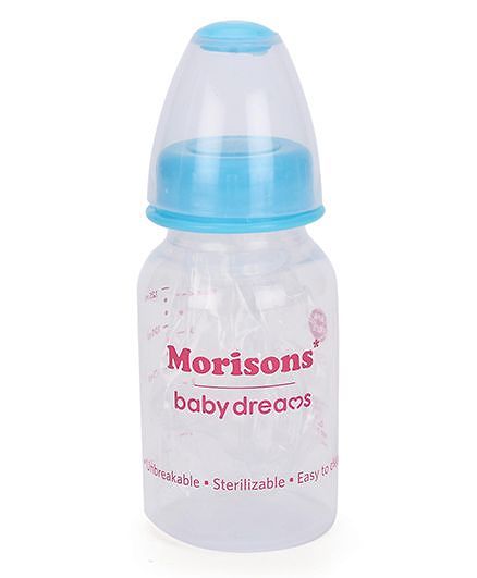 Morisons Baby Dreams Polypropylene Plastic Regular Feeding Bottle Blue - 125 ml