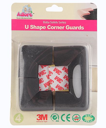 Adore Baby U Shape Corner Guard - Black