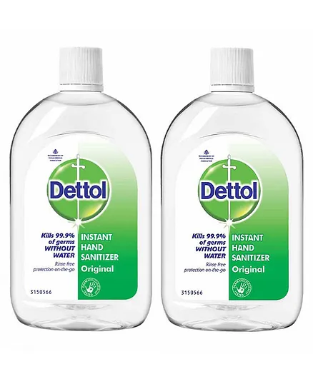 Dettol Hand Sanitizer - 500 ml , Pack of 2