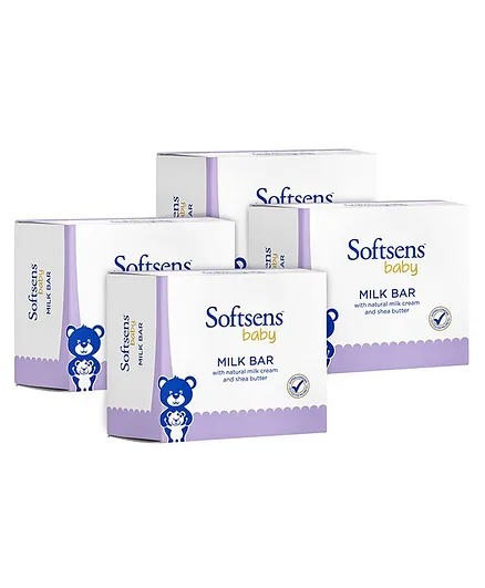 Softsens Baby Milk Bar Soap 100 gm -( Pack Of 3 -4)