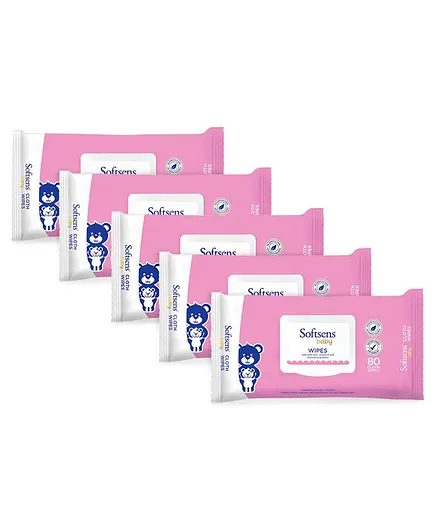 Softsens Baby Wipes - 80 Pieces -5