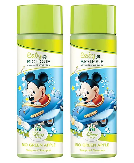 Baby Biotique Mickey Mouse Bio Green Apple Tearproof Shampoo - 190 ml ( Pack of 2 )