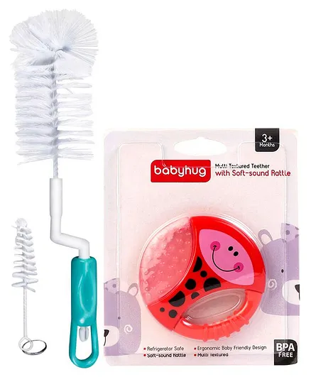 Babyhug Teether&Bootle cleaning Brush combo