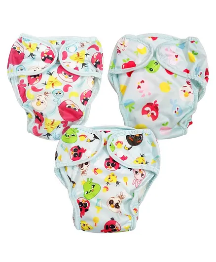 Angry Birds Reusable Cloth Diaper Set of 3- Small (Blue)