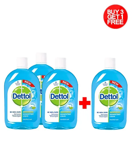 Dettol Disinfectant Liquid Menthol Cool - 500 ml - Buy 3 Get 1 Free