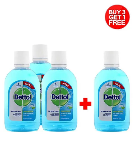 Dettol Disinfectant Liquid Menthol Cool - 200 ml - Buy 3 Get 1 Free