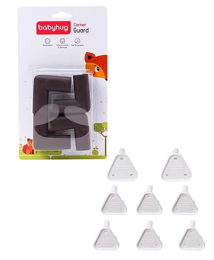 Babyhug Safety Electric Socket Plug Cover Guards with Corner Edge Protector