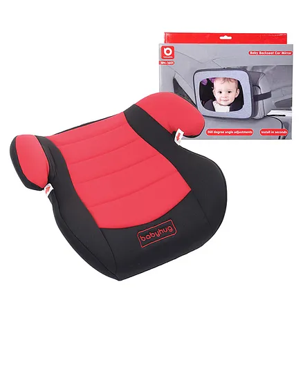 Babyhug High Raise Car Booster Seat - Red & Black