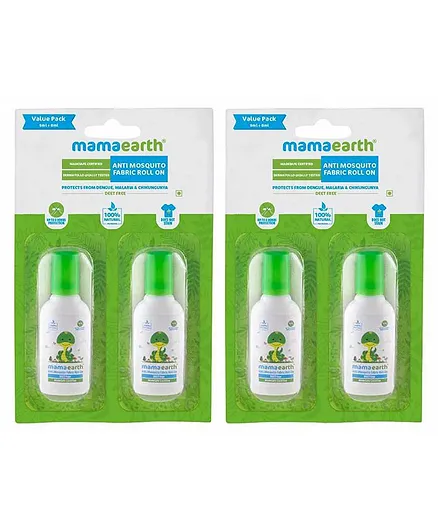 Mamaearth Anti Mosquito Fabric Roll On Pack of 2 - 8 ml Each (Pack of 2)