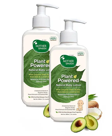 Mother Sparsh Plant Powered Natural Baby Lotion - 200 ml (Pack of 2)