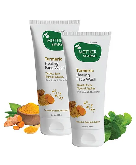 Mother Sparsh Turmeric Healing Face Wash - 100 ml (Pack of 2)