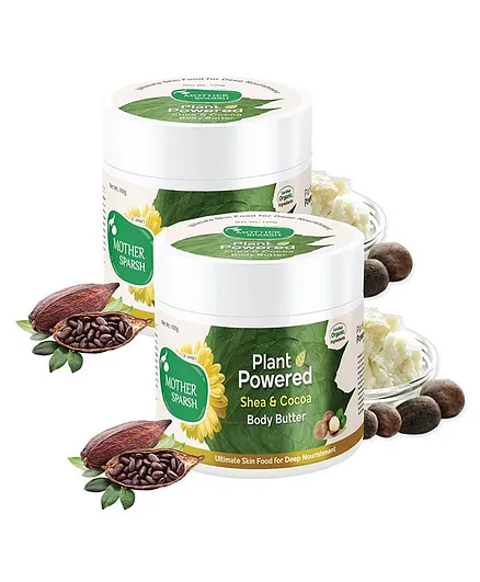 Mother Sparsh Plant Powered Shea & Cocoa Body Butter - 100 gm (Pack of 2)