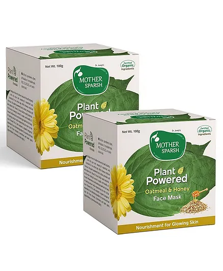 Mother Sparsh Plant Powered Oatmeal & Honey Face Mask - 100 gm (Pack of 2)