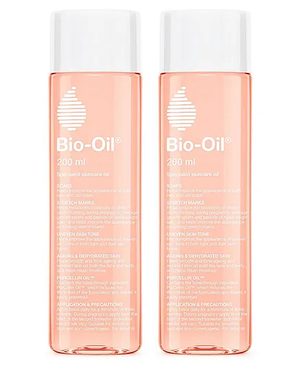 Bio Oil - 200 ml, Specialist Skin Care Oil - Scars, Stretch Mark, Ageing, Uneven Skin Tone (Pack of 2)