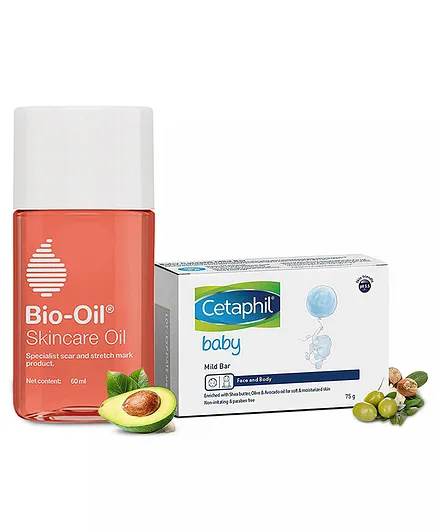 Bio-Oil Original 60ML & Cetaphil Baby Mild Bar 75g