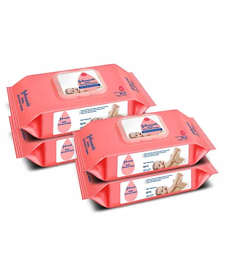 Johnsons baby Skincare Wipes Pack Of 2 - 160 Pieces ( Pack of 2 )