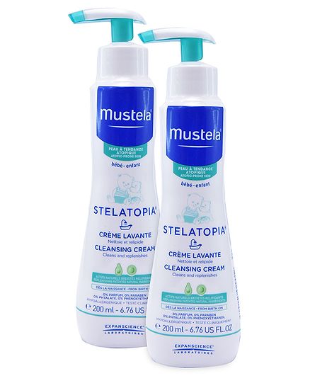 Mustela Stelatopia Cleansing Cream - 200 ml - Pack Of 2