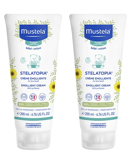 Mustela Stelatopia Emollient Cream - 200 ml - Pack Of 2