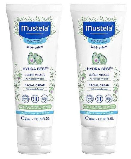 Mustela Hydra Bebe Facial Cream - 40 ml - Pack Of 2