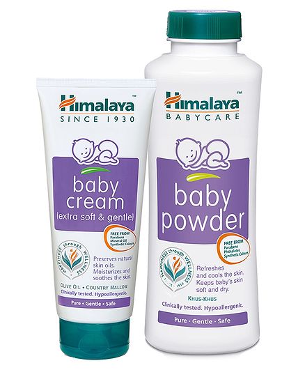 Himalaya Herbal Baby Powder - 400 gm & Baby Cream - 200 ml