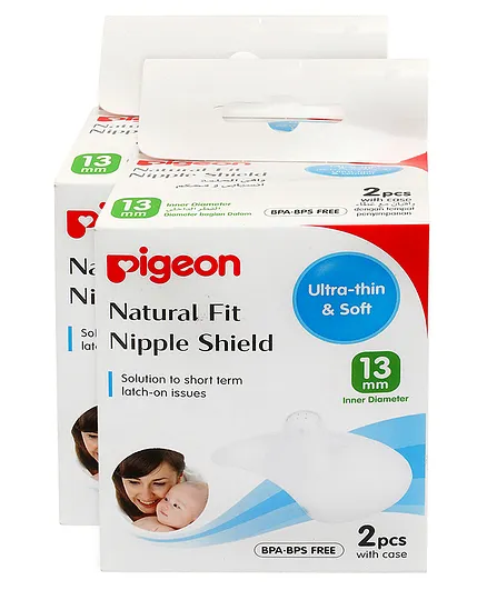 Pigeon Natural Fit Silicone Nipple Shield - Pack of 2(Pack of 2)