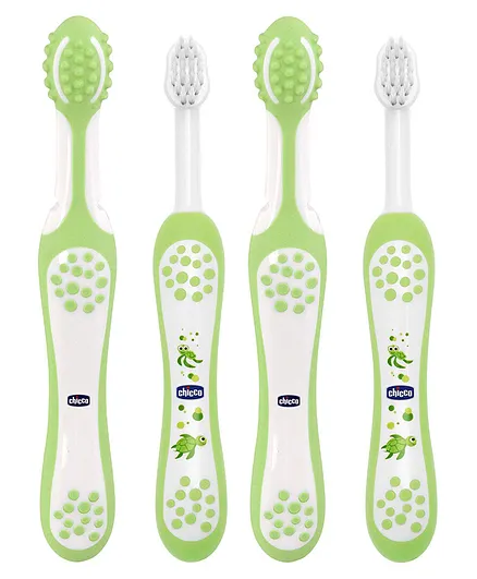 Chicco Oral Care Set - Green (pack of 2)