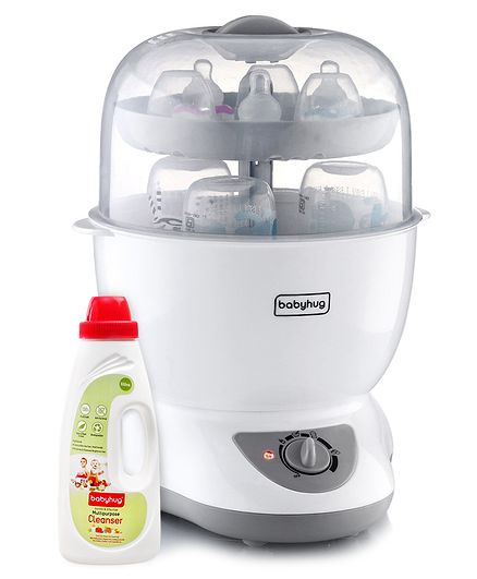 Babyhug 6 in 1 Steam Sterilizer Cum Warmer & Liquid Cleanser - 550 ml Combo Pack