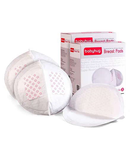 Babyhug 3D Contoured Disposable Breast Pads - Pack of 36 Combo Twin Pack