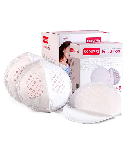 Babyhug 3D Contoured Disposable Breast Pads - Pack of 96 & Pack of 36 Combo Pack