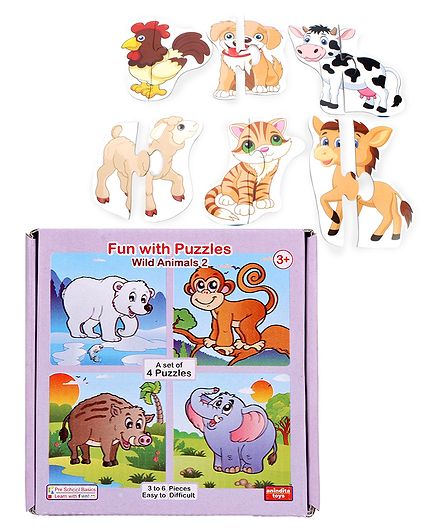 Anindita Fun With Puzzles - Wild Animals & Domestic Animals