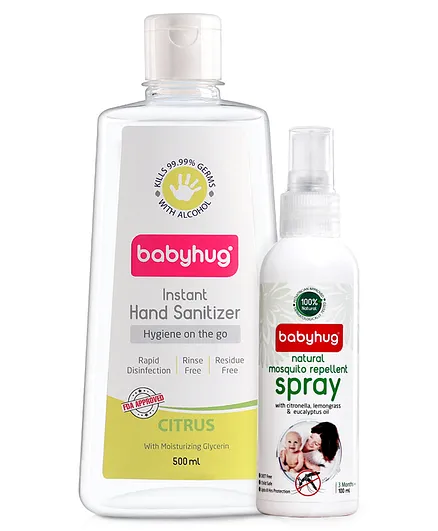 Babyhug Mosquito Reppelent & Sanitizer Citrus 500ml