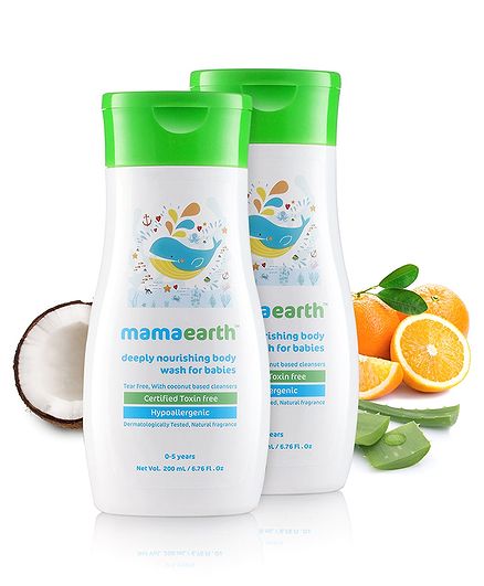 mamaearth Deeply Nourishing Wash For Babies - 200 ml ( Pack of 2 )