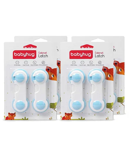 Babyhug Cabinet Latch Pack Of 8 - Blue