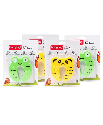 Babyhug Door Stopper Pack Of 4 - Yellow & Green