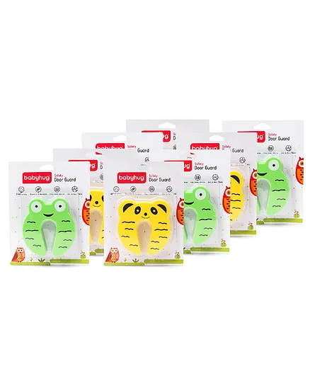 Babyhug Door Stopper Pack Of 8 - Yellow & Green