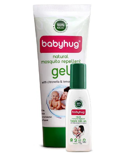 Babyhug Natural Mosquito Repellent Fabric Roll On - 8 ml & Gel - 50 ml