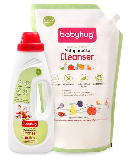 Babyhug Feeding Bottles, Accessories & Vegetables Disinfectant Liquid Cleanser - 1750 ml