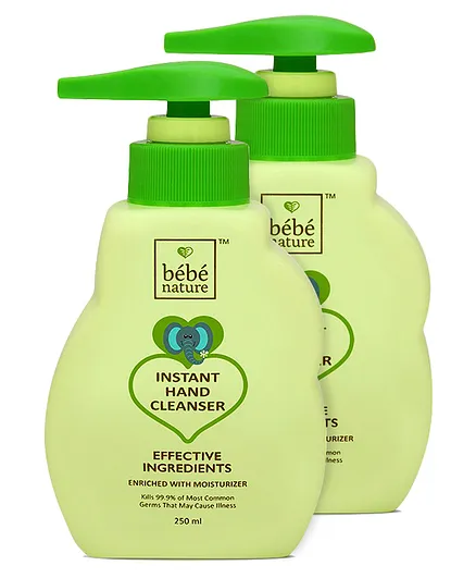 Bebe Nature Instant Hand Cleanser - 250 ml (Pack 0f 2 )
